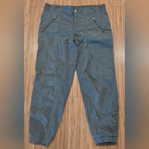Athleta Green Pants With Side Zippers